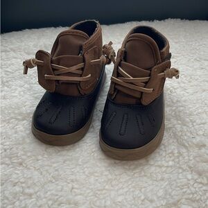 Brown and Black Baby Sperry Boots